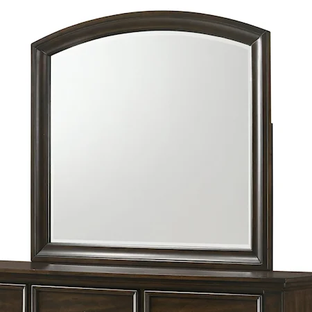 Traditional Dresser Mirror with Curved Top